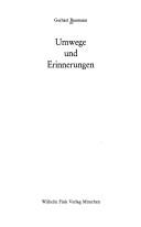 Front cover of Umwege und Erinnerungen by Gerhart Baumann
