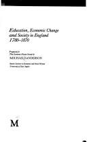 Front cover of Education, economic change and society in England 1780-1870 by Michael Sanderson
