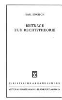 Cover of Beiträge zur Rechtstheorie by Karl Engisch