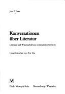 Front cover of Konversationen über Literatur by Jens F. Ihwe