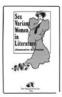 Cover of Sex variant women in literature by Jeannette H. Foster