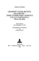 Cover of Grossmütiger Rechtsgelehrter by Andreas Gryphius