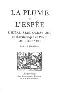 Front cover of La plume et l'espée by J.-H Rousseau