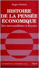 Front cover of Histoire de la pensée économique by Roger Dehem