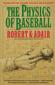 Front cover of The physics of baseball by Robert Kemp Adair