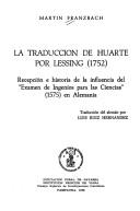 Front cover of Lessings Huarte-Übersetzung by Martin Franzbach