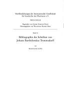 Front cover of Bibliographie der Schriften von Johann Bartholomäus Trommsdorff by Götz, Wolfgang Dr.