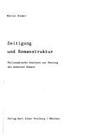 Front cover of Zeitigung und Romanstruktur by Walter Biemel