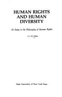 Front cover of Human rights and human diversity by A. J. M. Milne