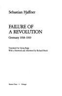 Cover of Die verratene Revolution by Sebastian Haffner