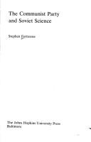 Front cover of The Communist Party and Soviet science by Stephen Fortescue