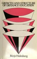 Front cover of Growth and structure of distance education by Börje Holmberg