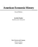 Front cover of American economic history by Jonathan R. T. Hughes