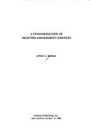 Cover of A standardization of selected management concepts by Arthur G. Bedeian