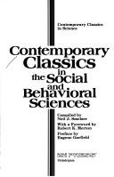 Front cover of Contemporary classics in the social and behavioral sciences by Neil J. Smelser