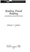Cover of Reading Pound reading by Kathryne V. Lindberg