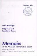 Front cover of Pregroups and Bass-Serre theory by Frank Rimlinger