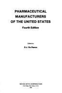 Front cover of Pharmaceutical manufacturers of the United States by D. J. De Renzo
