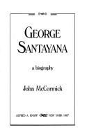 Cover of George Santayana by McCormick, John
