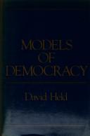 Cover of Models of democracy by David Held