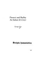 Front cover of Pieracci and Shelley, an Italian ur-Cenci by George Yost