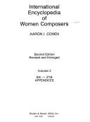 Front cover of International encyclopedia of women composers by Aaron I. Cohen