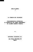 Front cover of La lengua del coloquio by Emilio Náñez