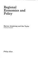 Front cover of Regional economics and policy by Harvey Armstrong