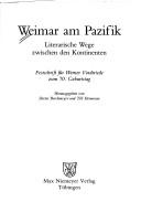 Cover of Weimar am Pazifik by Werner Vordtriede