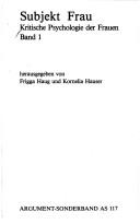 Cover of Kritische Psychologie der Frauen by Frigga Haug