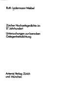 Front cover of Zürcher Hochzeitsgedichte im 17. Jahrhundert by Ruth Ledermann-Weibel