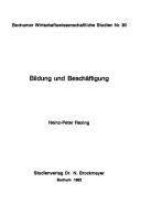 Cover of Bildung und Beschäftigung by Heinz-Peter Rexing