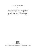 Front cover of Psychologische Aspekte paulinischer Theologie by Gerd Theissen