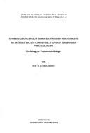 Cover of Untersuchungen zur morphematischen Transferenz im Frühdeutschen dargestellt an den Tegernseer Vergilglossen by Matti Luukkainen