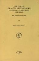 Cover of Der Tempel im alten Mesopotamien und seine Parallelen in Indien by Karl-Heinz Golzio