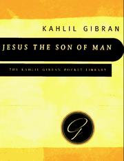 Front cover of Jesus the Son of man by Kahlil Gibran