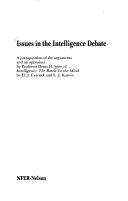 Cover of Issues in the intelligence debate by D. H. Stott