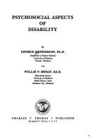 Cover of Psychosocial aspects of disability by Henderson, George