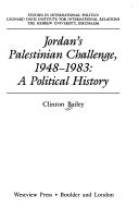 Front cover of Jordan's Palestinian challenge, 1948-1983 by Clinton Bailey