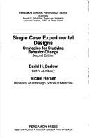 Cover of Single case experimental designs by David H. Barlow