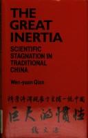 Front cover of The great inertia by Wen-yuan Qian