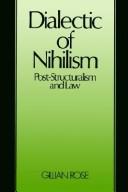 Cover of Dialectic of nihilism by Gillian Rose