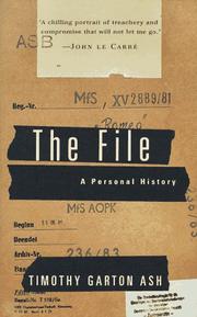 Cover of The File by Timothy Garton Ash