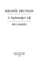 Cover of Helene Deutsch by Paul Roazen