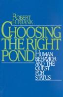 Cover of Choosing the right pond by Robert H. Frank