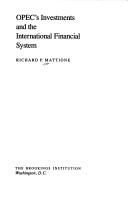 Front cover of OPEC's investments and the international financial system by Richard P. Mattione