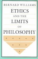 Front cover of Ethics and the limits of philosophy by Bernard Arthur Owen Williams