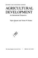 Cover of Agricultural development by Yūjirō Hayami