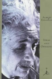 Cover of Ideas and opinions by Albert Einstein