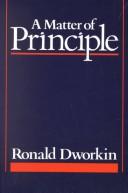 Front cover of Am atter of principle by Ronald Dworkin